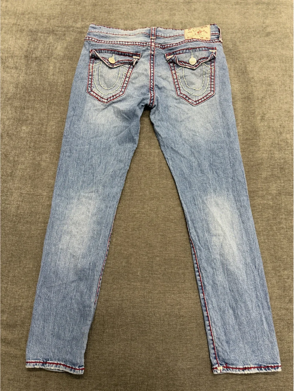 True Religion Rocco Relaxed Skinny Jeans Size 36 Light Blue Denim